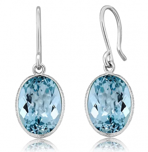 Gem Stone King Blue Topaz Earrings