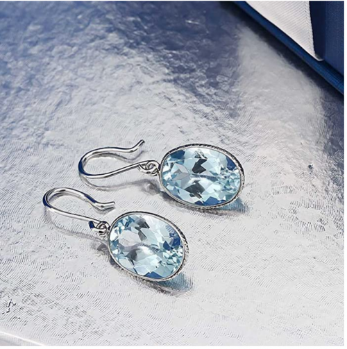 Gem Stone King Blue Topaz Earrings