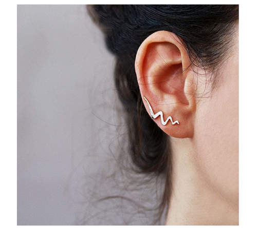 Sigalita Sterling Silver Hammered Ear Crawler