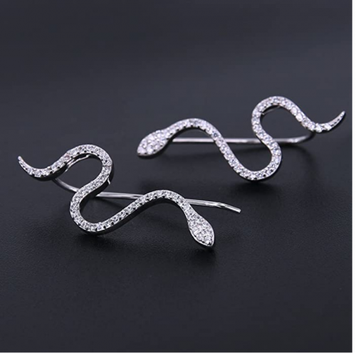 AoedeJ Snake Ear Climber Earrings