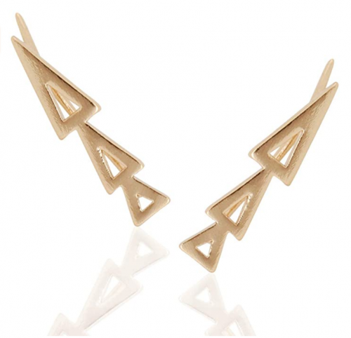 Humble Chic 14k Gold Plated Geometric Ear Climbers