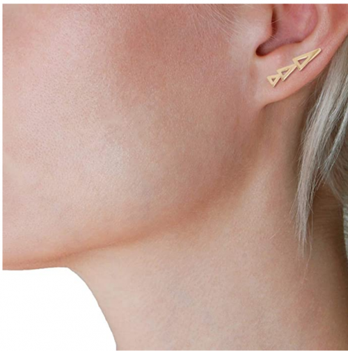 Humble Chic 14k Gold Plated Geometric Ear Climbers