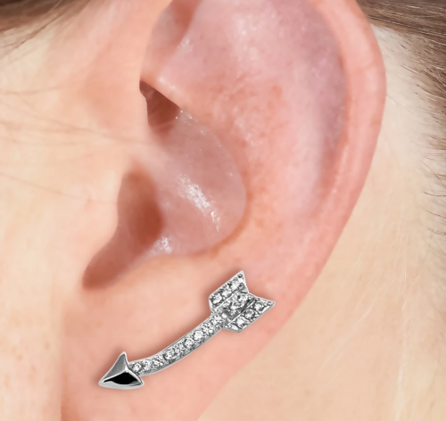 Star ear climber ear crawler Jewellery Earrings Ear Jackets & Climbers celestial earrings star earrings Korean earring ear climbers ear climber space earrings galaxy earrings 