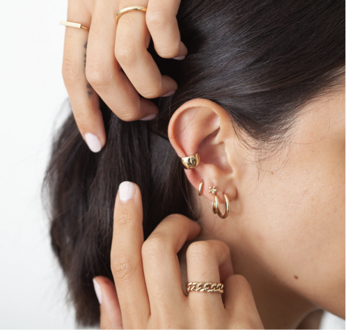 Zoe Lev 14k Gold Huggie Earrings