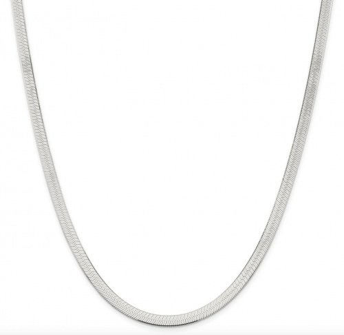 Black Bow Jewelry Co. Sterling Silver Solid Herringbone Chain Necklace