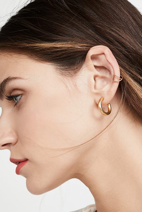 Zoe Chicco 14k Gold Thin X Wire Ear Cuff