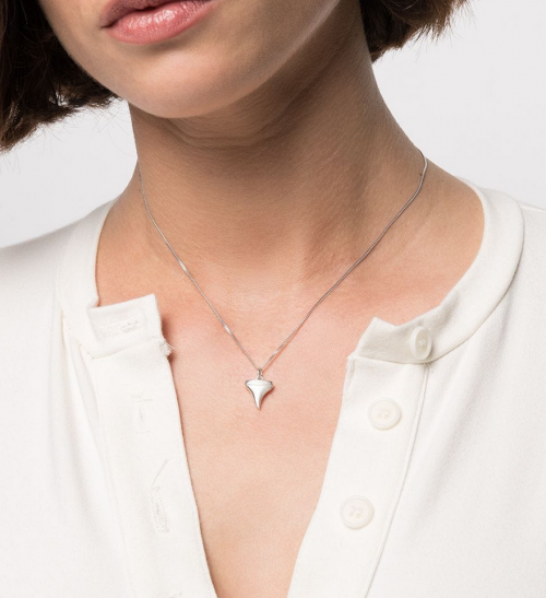 True Rocks Silver Shark Tooth Necklace