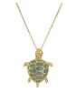  Amazon Collection Jade Turtle Necklace