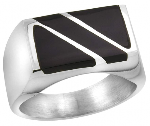 Sabrina Silver Black Obsidian Ring