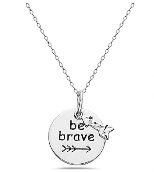 Pori Jewelers Be Brave Quote Necklace