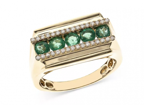 Bloomingdale's Emerald & Diamond Ring