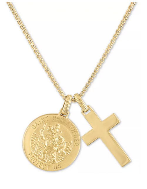 Esquire St. Christopher & Cross Necklace