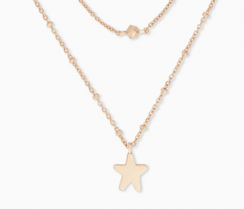 Jae Star Multi Strand Necklace In Rose Gold