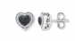 Kay Jewelers Black/White Diamond Heart Earrings