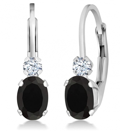Gem Stone King Black Onyx Earrings