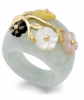 Macy’s Jade and Mother of Pearl Flower Ring