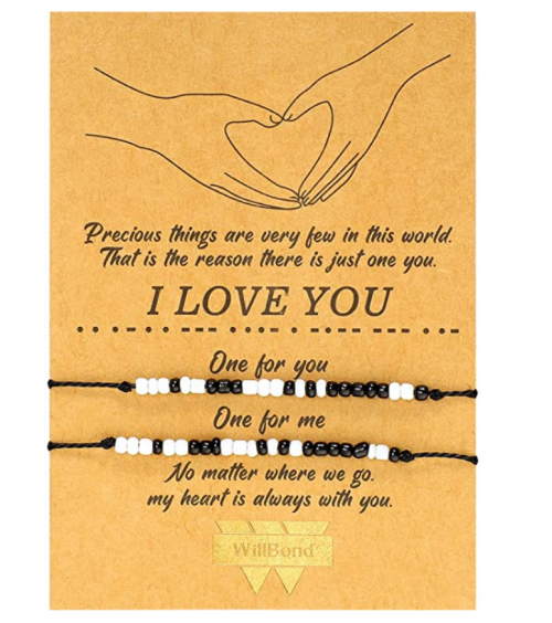 Valentines Morse Code Bracelets