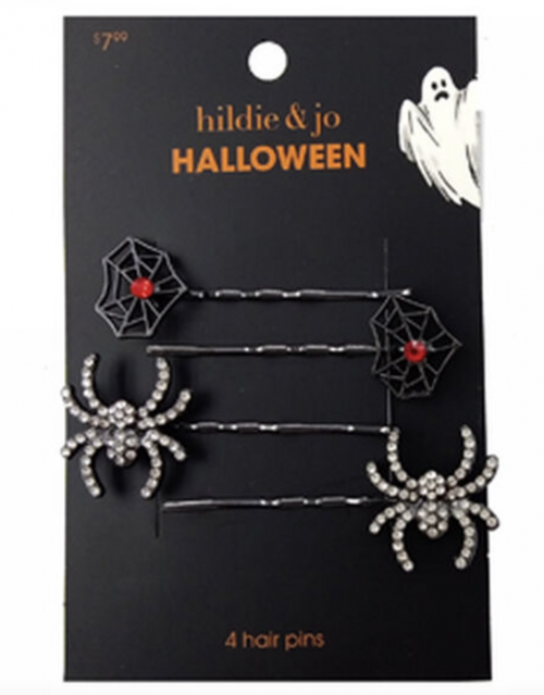 Hildie & Jo Halloween Spider & Spiderweb Hairpins