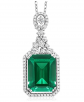 Gem Stone King Simulated Emerald Necklace