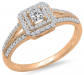 Dazzlingrock Collection Princess & Round Cut Diamond Ring 