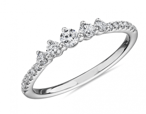 Petite Tiara Diamond Wedding Ring