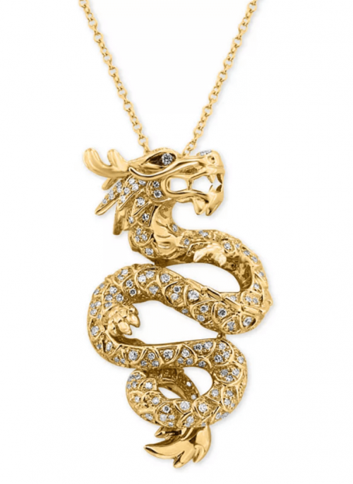 Effy Diamond Dragon Pendant Necklace