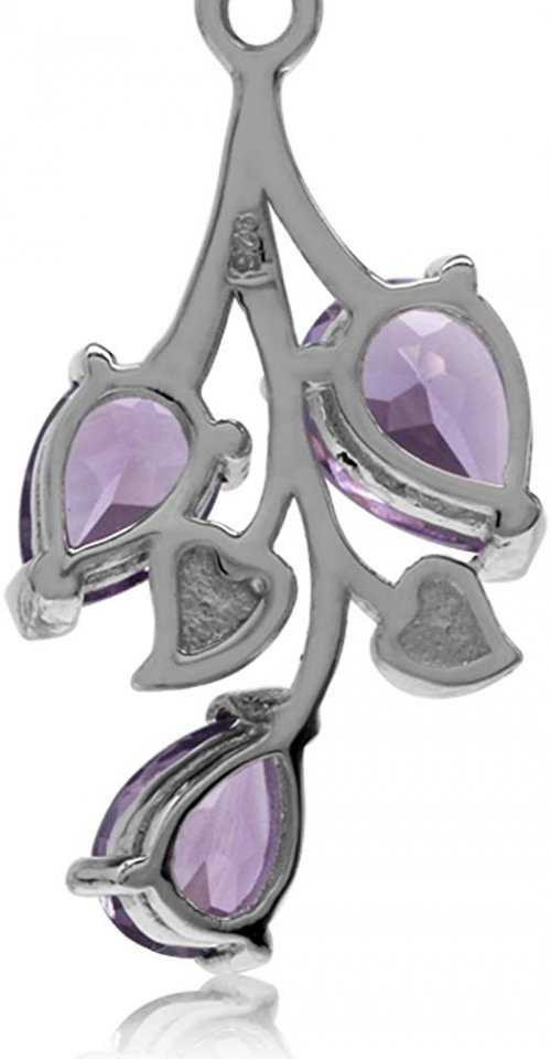 Silvershake Amethyst Pendant Side