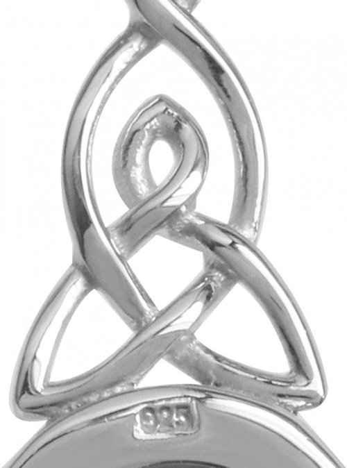 Silvershake Triquetra Celtic Knot Dangle Hook Earrings Detail