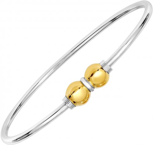 Gold Double Ball Bracelet