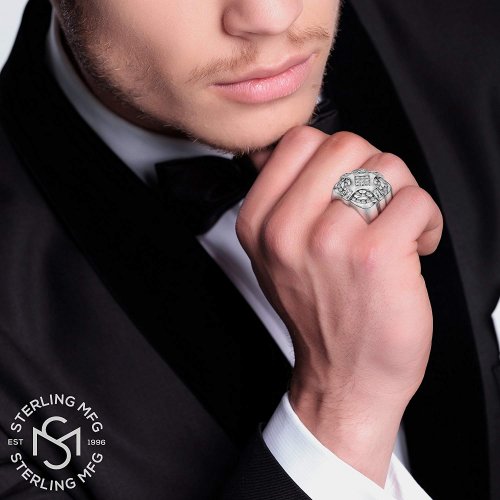 Silver ring for men