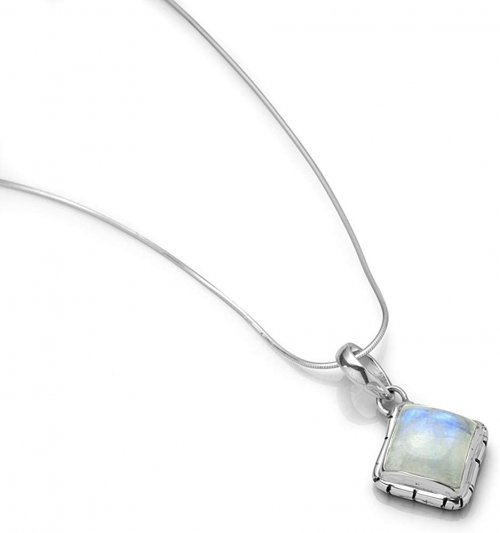 Square moonstone pendant