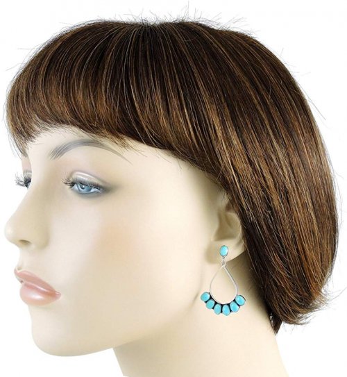 Turquoise earrings model