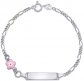 Unicornj ID Bar Pink Ladybug Bracelet